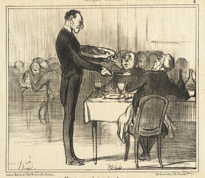 Would you like some pancakes, sir? by Honoré Daumier